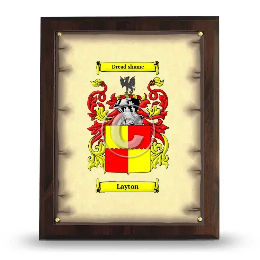 Layton Coat of Arms Plaque
