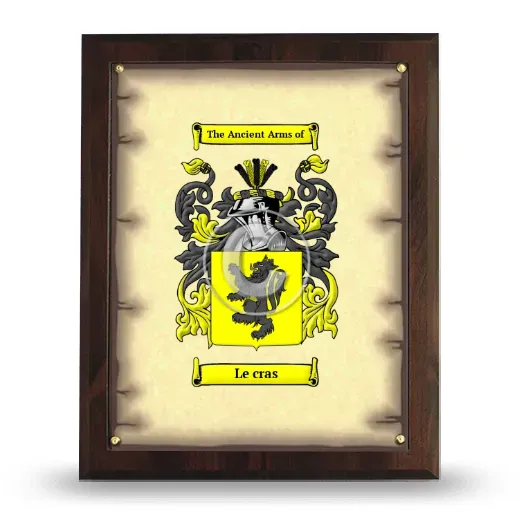 Le cras Coat of Arms Plaque