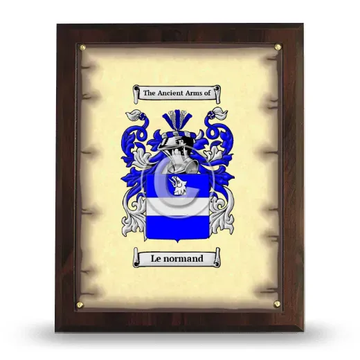 Le normand Coat of Arms Plaque