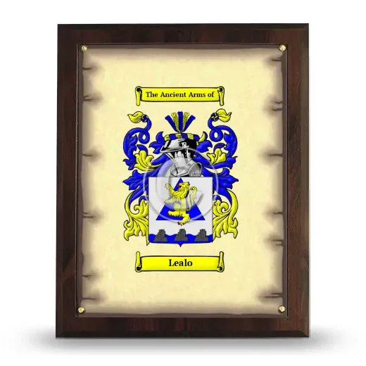 Lealo Coat of Arms Plaque