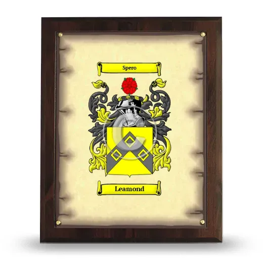 Leamond Coat of Arms Plaque