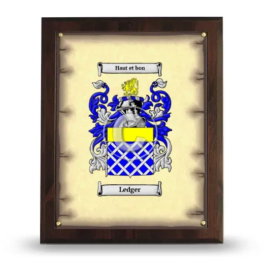 Ledger Coat of Arms Plaque