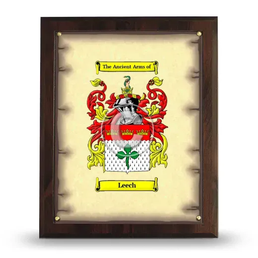 Leech Coat of Arms Plaque