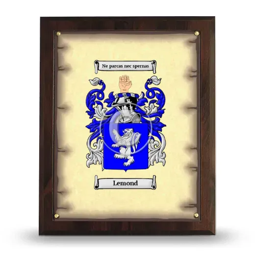 Lemond Coat of Arms Plaque