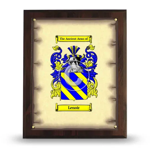 Lenoir Coat of Arms Plaque