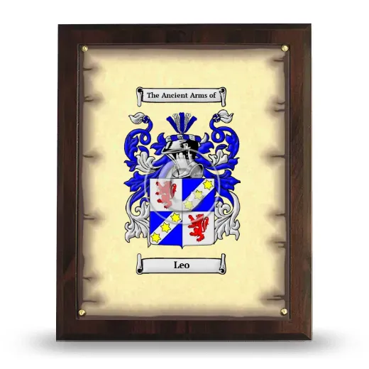 Leo Coat of Arms Plaque