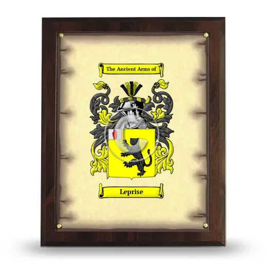 Leprise Coat of Arms Plaque