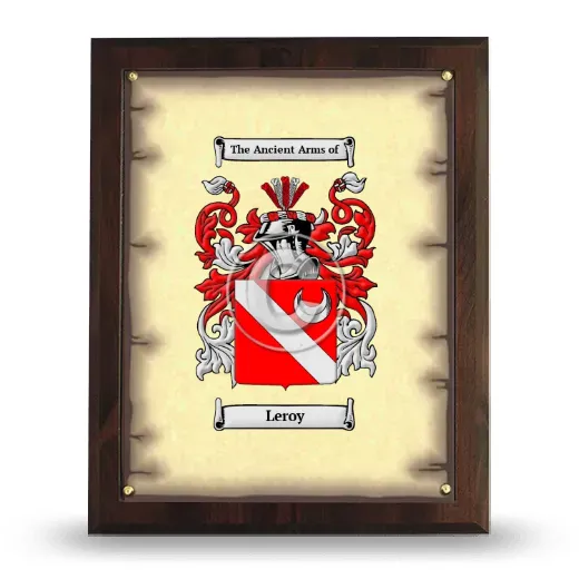 Leroy Coat of Arms Plaque