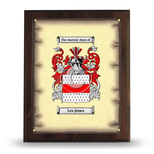 Les jenes Coat of Arms Plaque
