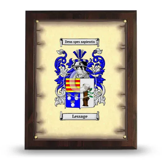 Lessage Coat of Arms Plaque