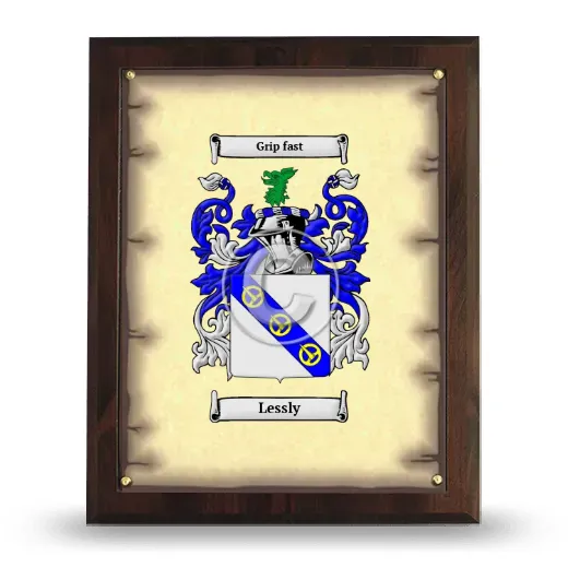 Lessly Coat of Arms Plaque