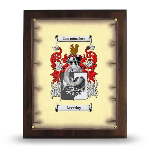 Leveday Coat of Arms Plaque