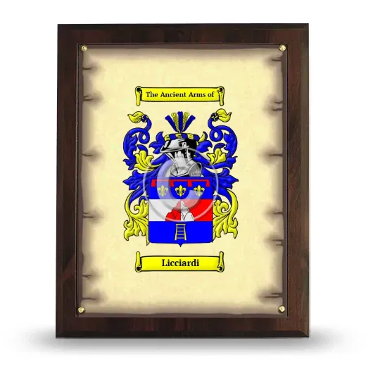 Licciardi Coat of Arms Plaque