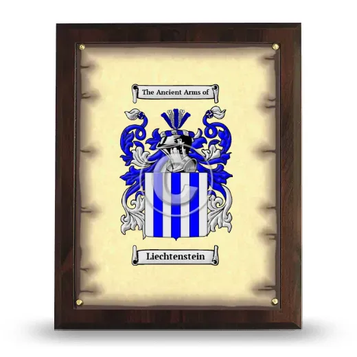 Liechtenstein Coat of Arms Plaque