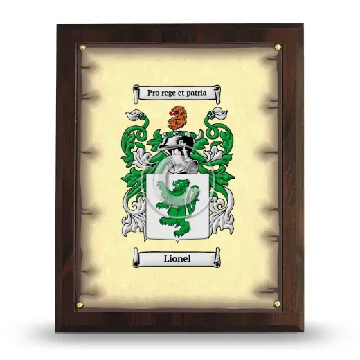 Lionel Coat of Arms Plaque