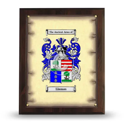 Llamas Coat of Arms Plaque