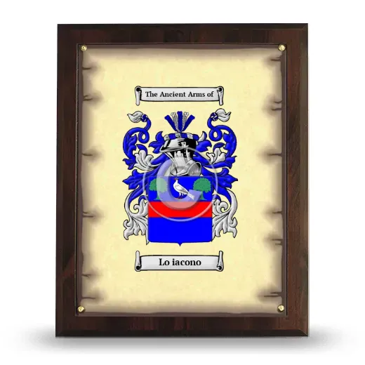 Lo iacono Coat of Arms Plaque