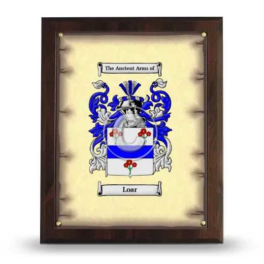 Loar Coat of Arms Plaque