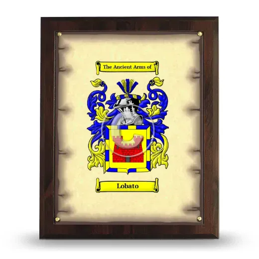 Lobato Coat of Arms Plaque