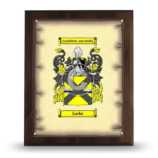 Locke Coat of Arms Plaque