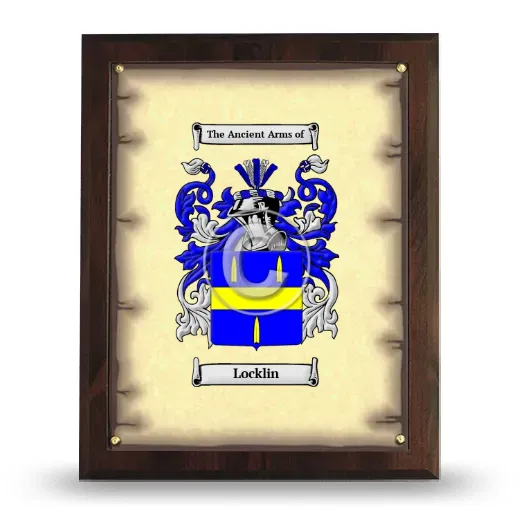Locklin Coat of Arms Plaque
