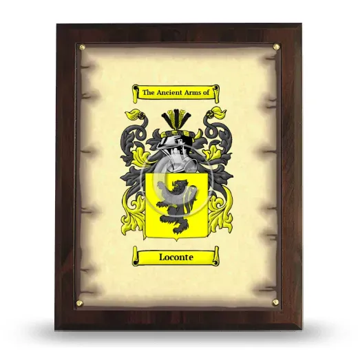 Loconte Coat of Arms Plaque
