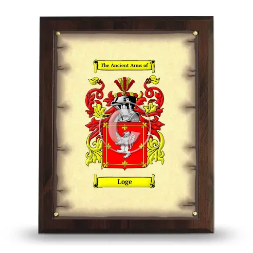 Loge Coat of Arms Plaque