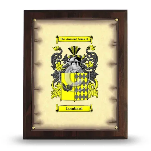 Lombard Coat of Arms Plaque