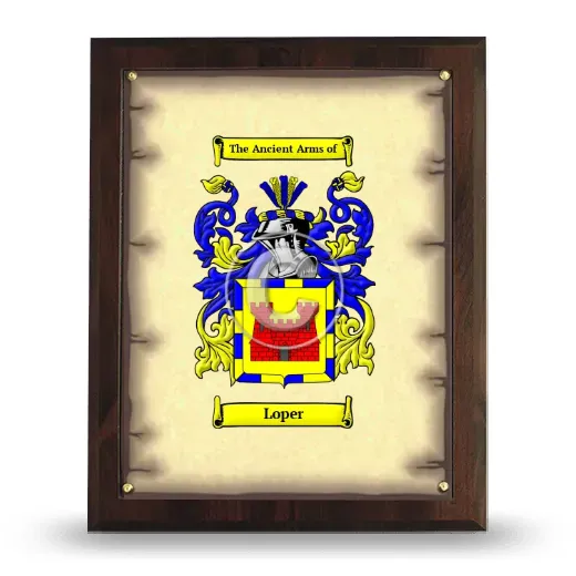 Loper Coat of Arms Plaque