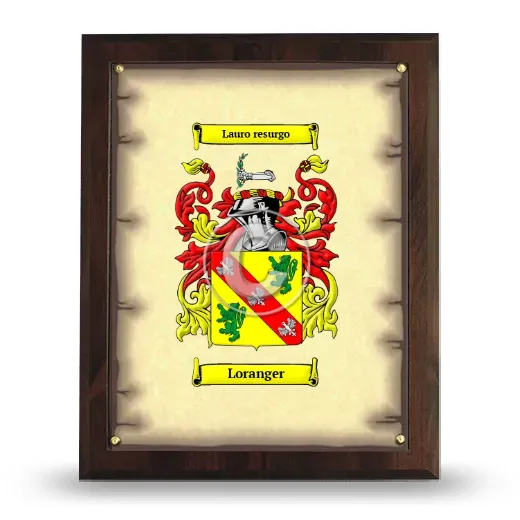 Loranger Coat of Arms Plaque