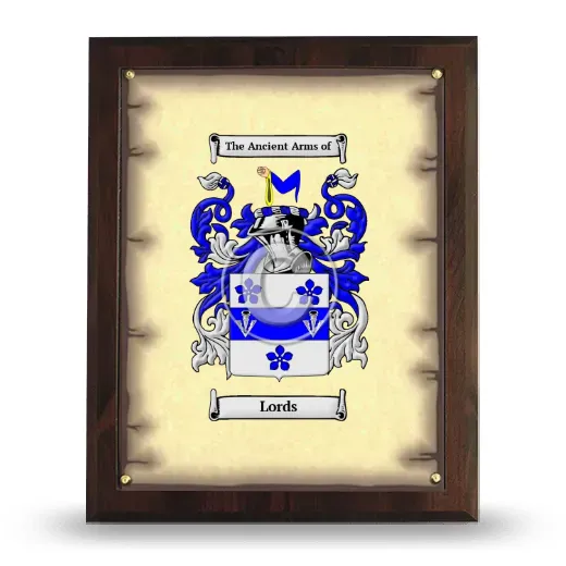 Lords Coat of Arms Plaque