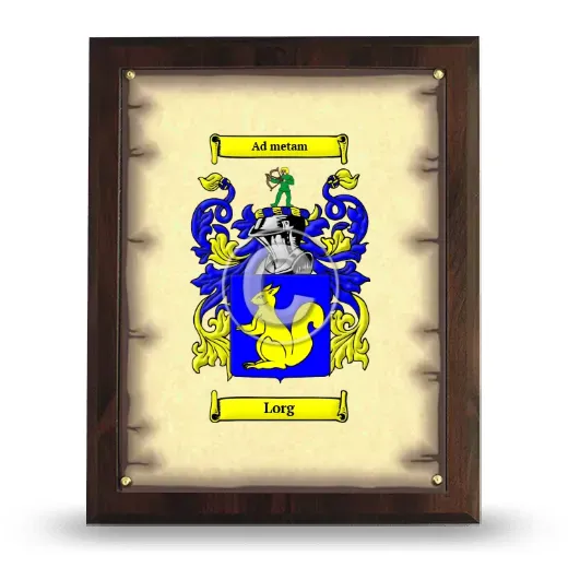 Lorg Coat of Arms Plaque