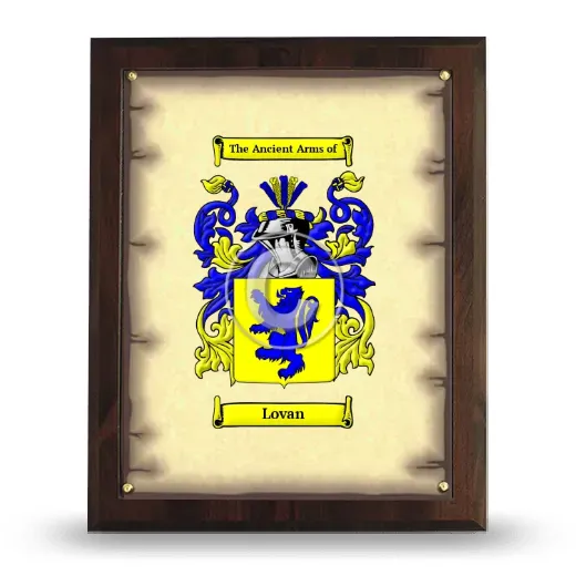 Lovan Coat of Arms Plaque