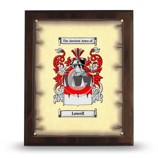 Lowell Coat of Arms Plaque