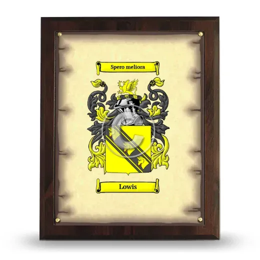 Lowis Coat of Arms Plaque