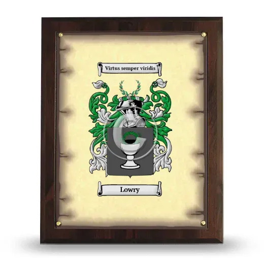 Lowry Coat of Arms Plaque