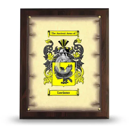 Luciano Coat of Arms Plaque