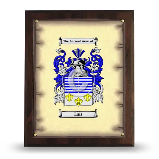 Luis Coat of Arms Plaque