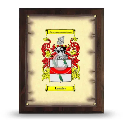Lumley Coat of Arms Plaque