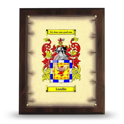 Lundin Coat of Arms Plaque