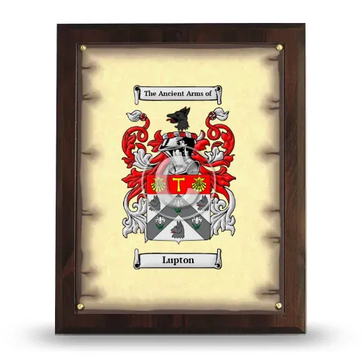 Lupton Coat of Arms Plaque