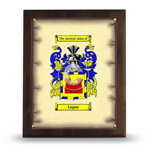 Lupus Coat of Arms Plaque