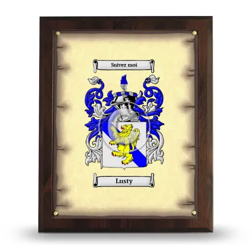 Lusty Coat of Arms Plaque