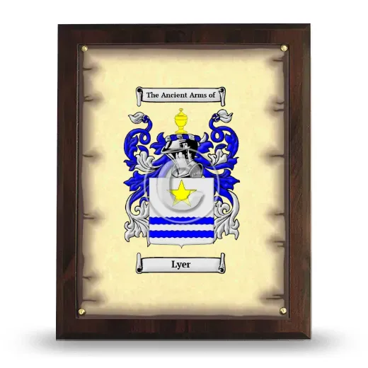 Lyer Coat of Arms Plaque