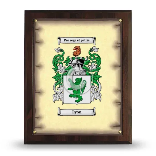 Lyon Coat of Arms Plaque
