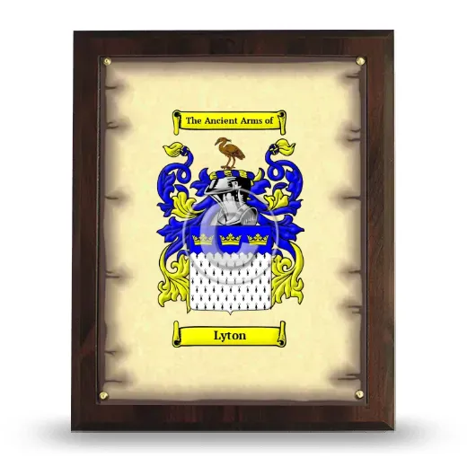 Lyton Coat of Arms Plaque