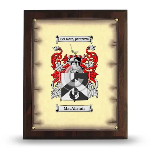 MacAlistair Coat of Arms Plaque