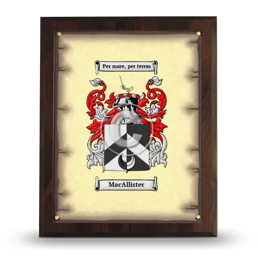 MacAllister Coat of Arms Plaque