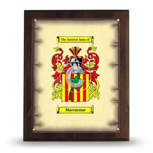 Maccarone Coat of Arms Plaque