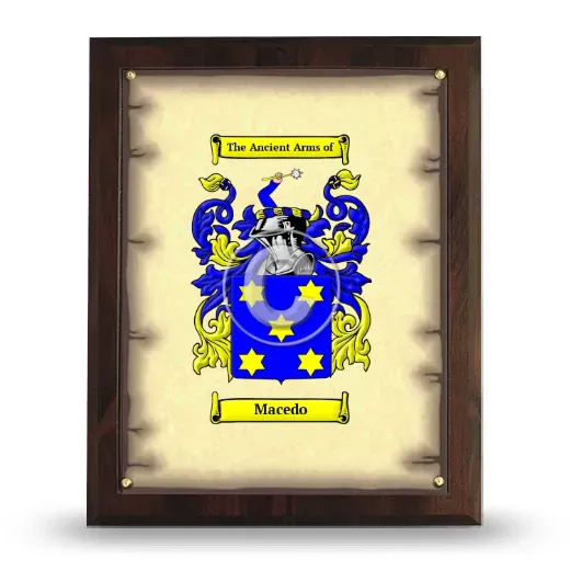 Macedo Coat of Arms Plaque